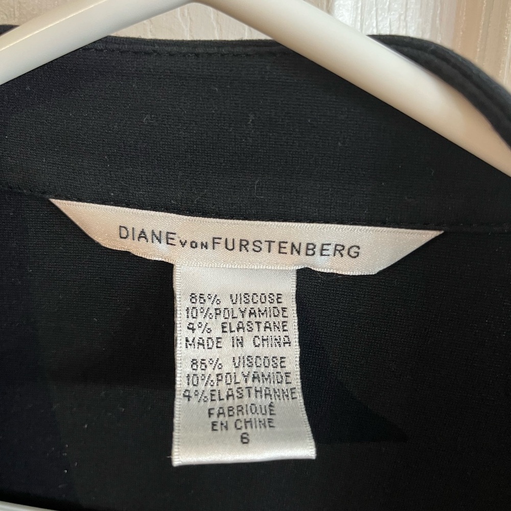 DIANE VON FURSTENBERG Elegant open style heavy jersey jacket size 6 - Picture 2 of 5